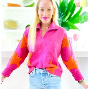 NWT J.Marie star collar sweater